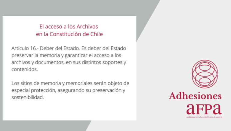 El Acceso a los Archivos en la Constitución de Chile!
