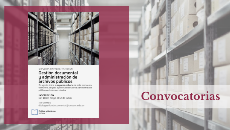 Abren las inscripciones para la Diplomatura en Gestión Documental y administración de archivos públicos UNSAM