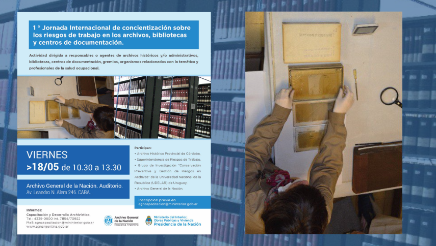 Jornada internacional de concientización sobre riesgos de trabajo en archivos, bibliotecas y centros de documentación