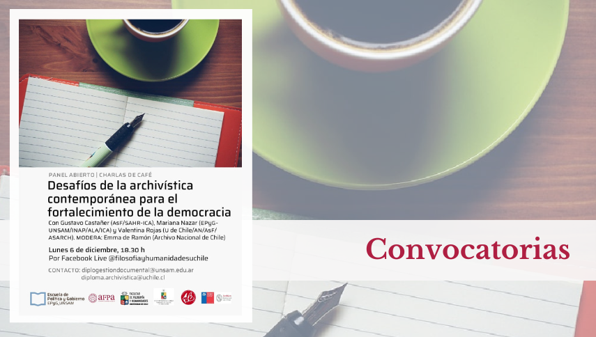 Tercer encuentro de las «Charlas de café: perspectiva Archivística y construcción de políticas públicas»