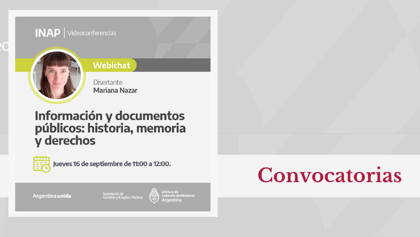 «Información y documentos públicos: historia, memoria y derechos»