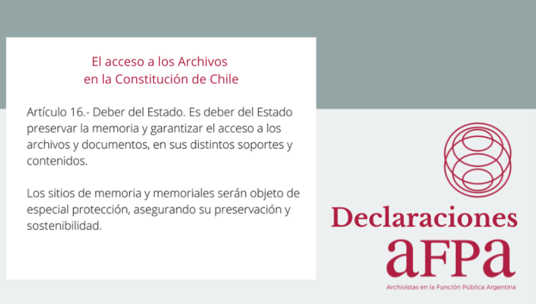 El Acceso a los Archivos en la Constitución de Chile!