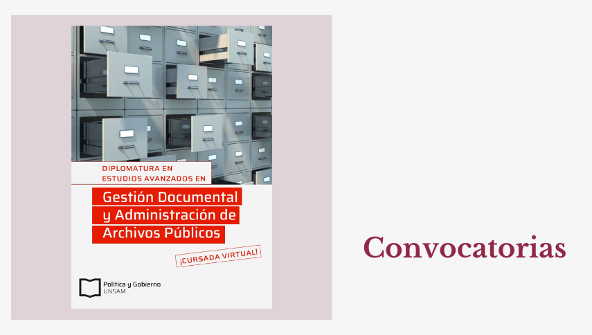 Inscripciones 2025 Diplomatura en Gestión Documental y Administración de Archivos Públicos