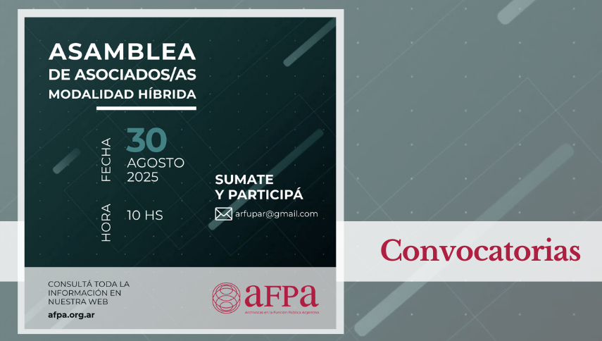 Convocatoria a Asamblea General Ordinaria: 30 de agosto de 2025