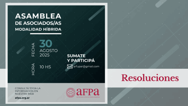 Resoluciones de la Asamblea Ordinaria AFPA 2025