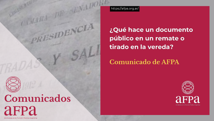 ¿Qué hace un documento público en un remate o tirado en la vereda?
